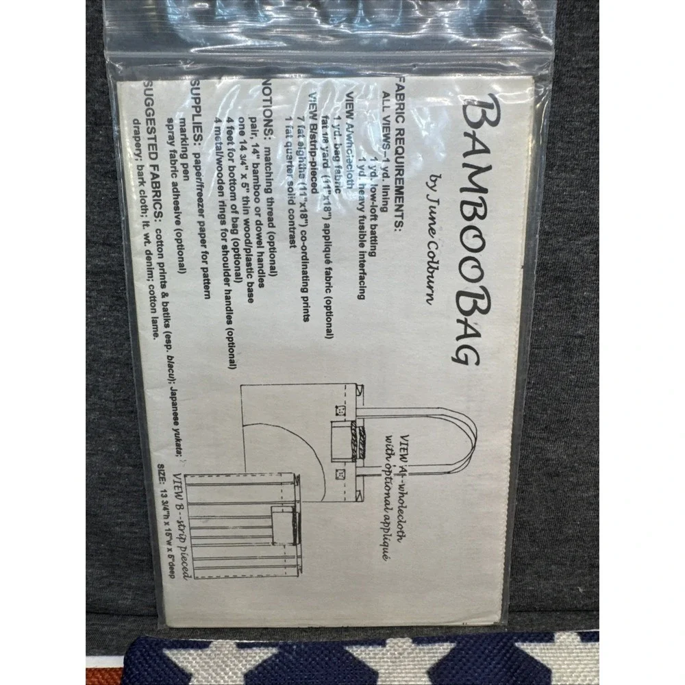 Bamboo Bag - June Colburn Designs II Pattern - Uncut